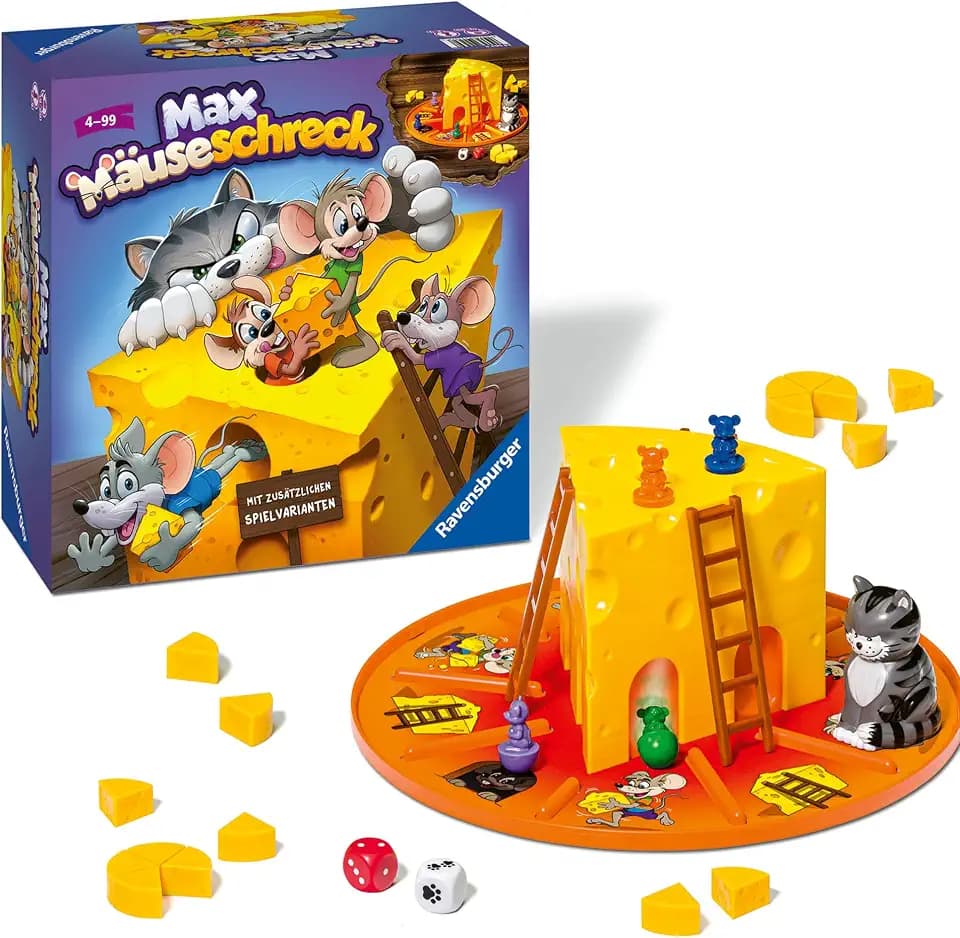 Ravensburger Spiele-Klassiker Max Mäuseschreck - Kinderspiel ab 4 Jahre