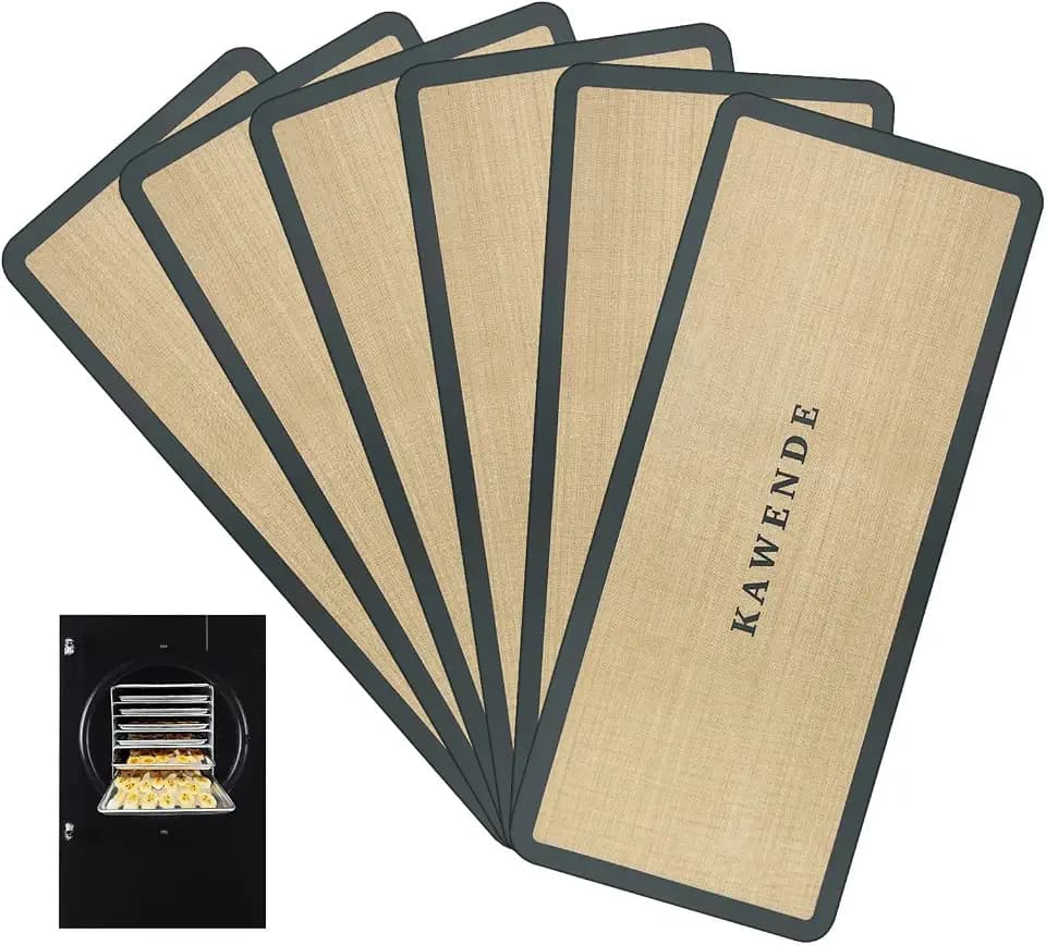 6 PCS Silicone Tray Mats Set for Harvest Right Freeze Dryer Large Trays - Freeze Dryer Machine Reusable Accessory, 19.75"×8.43", Prevent Food Items from Sticking Freeze Dryer Trays