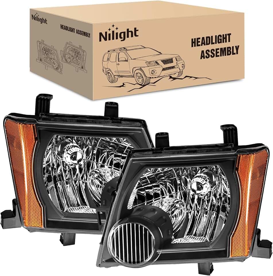 Nilight Headlight Assembly Compatible with 2005-2015 Nissan Xterra