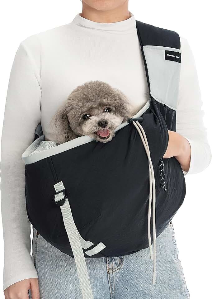 Dog Backpack Carrier & Body Sling for Small Dogs & Cats – Hands-Free Dog Pouch Carrier with Adjustable Strap for Travel & Hiking