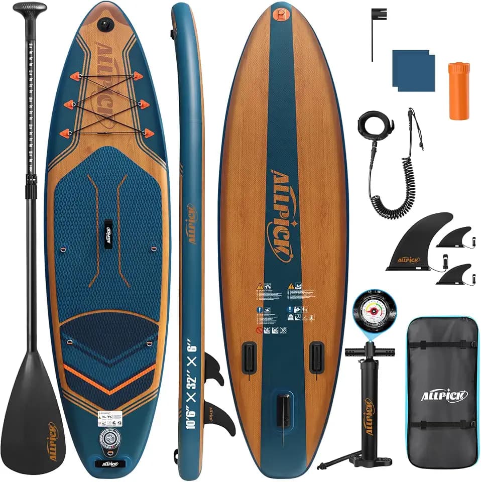 ALLPICK Stand Up Paddling Board Aufblasbar, SUP Board Set, 200kg