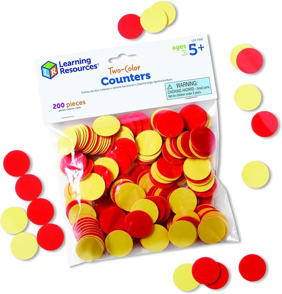 Learning Resources Two-Color Counters, Red/Yellow