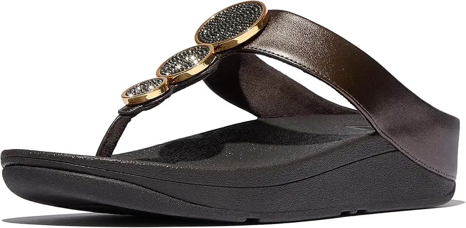 Fitflop Halo Bead-Circle Silberne Sandalen