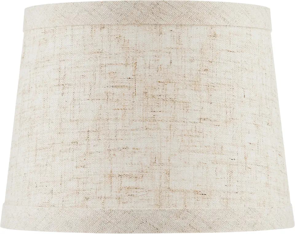 Aspen Creative 51032, Hardback Empire Transitional Clip-On Mini Small Shade in Flaxen Linen Fabric, 5" Top x 6" Bottom x 4-1/2" Slant