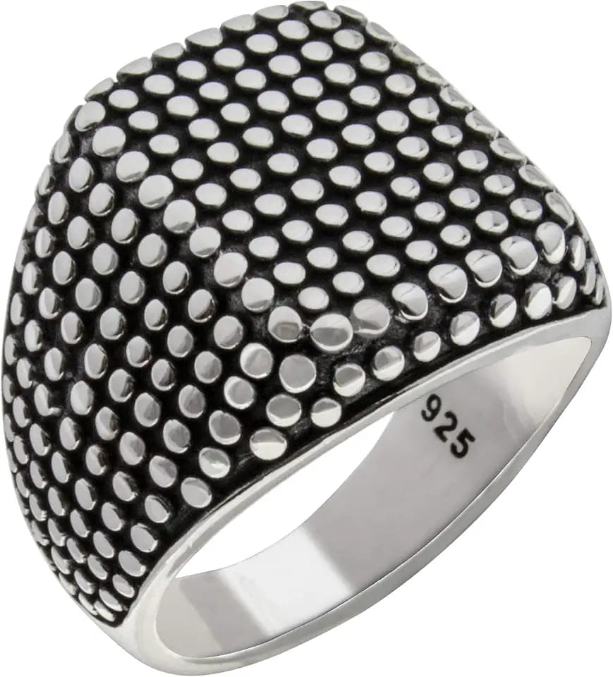 Solid 925 Sterling Silver Heavy Luxury Turkish Men's Ring