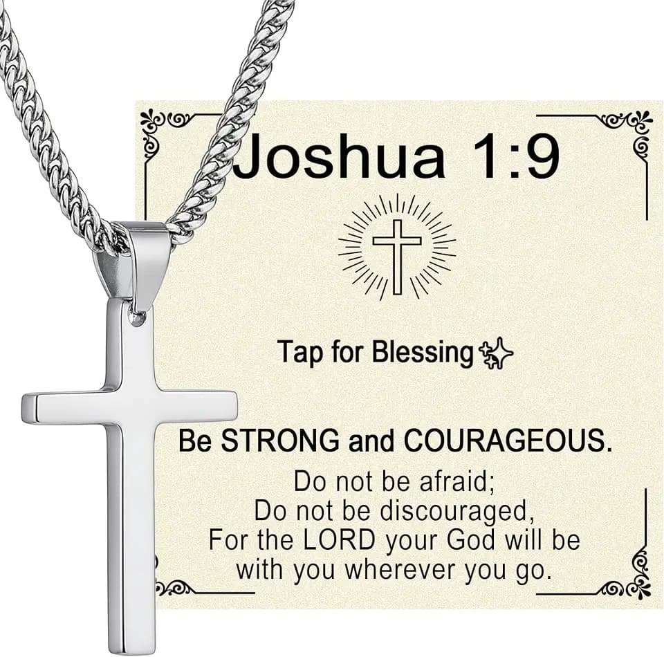 Gold Silver Stainless Steel Necklace for Men, 16–24In Cuban Chain