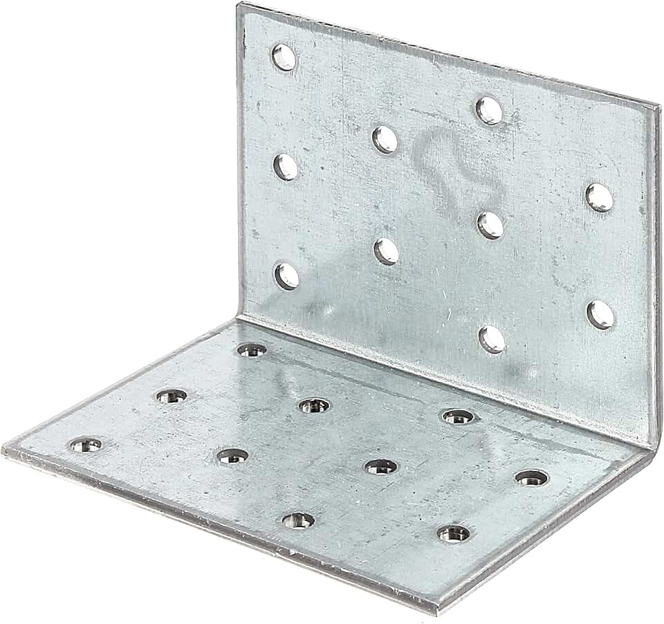 Alberts 820282 Lochplattenwinkel | sendzimirverzinkt | 60 x 60 x 80 mm | 25er Set