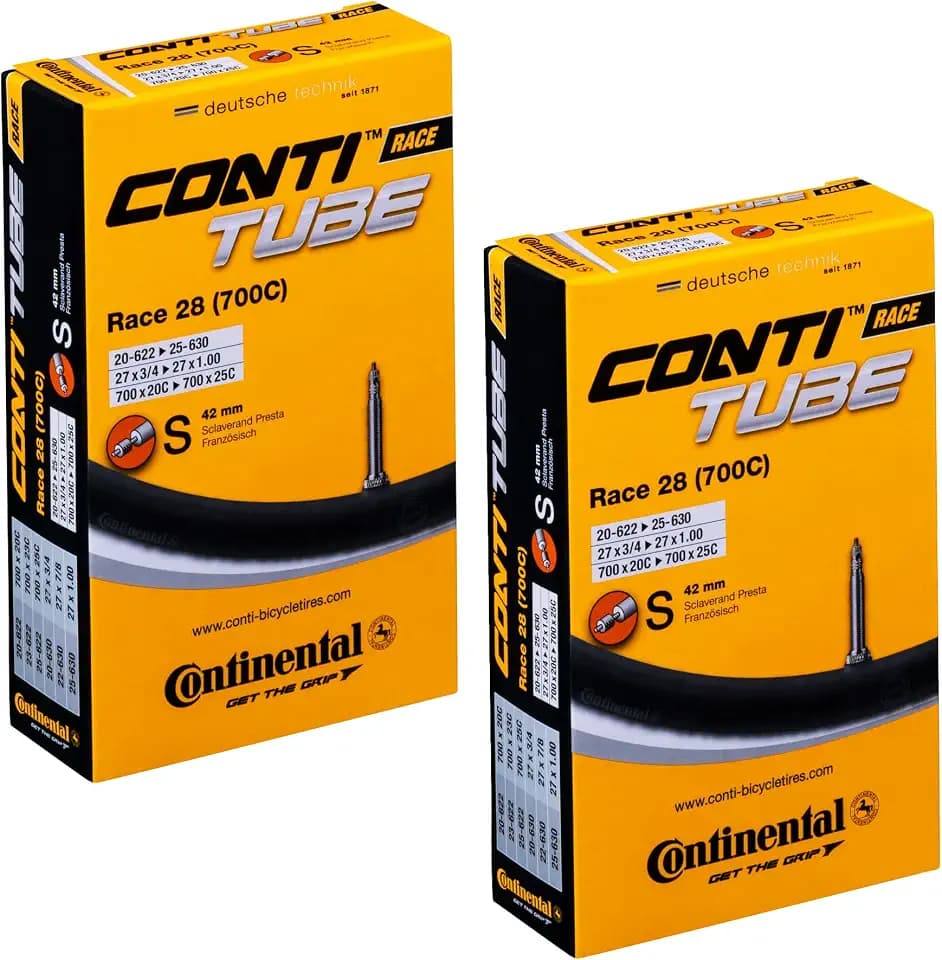Continental Race 28" 700 x 20-25c Inner Tubes - 42mm Presta Valve Road Bike Tube