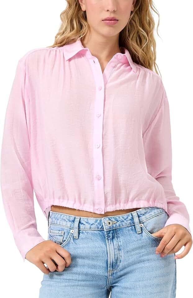QS Damen Bluse – Loose Fit, Langarm, Hemdkragen