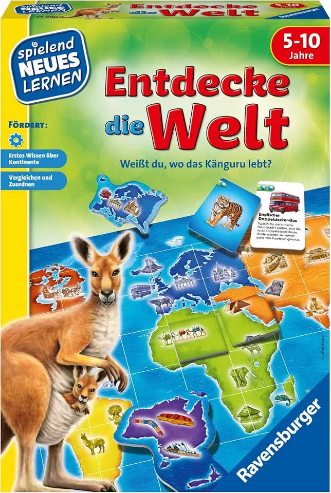 Ravensburger Kinderspiel Entdecke die Welt - Lernspiel ab 5 Jahre