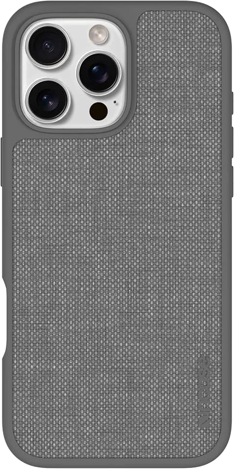 Incase ICON Case with Woolenex for iPhone 16 Pro Max - Durable, Protective, Lightweight, Water-Resistant, Scratch Resistant with Wireless Magsafe Charging - Asphalt Woolenex