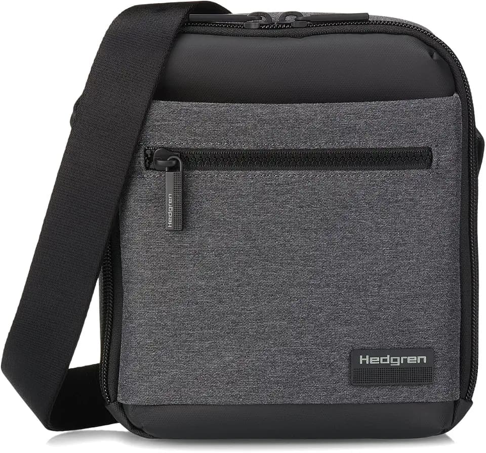 Hedgren APP Herren Vertikale Umhängetasche mit RFID – passt iPad Mini, wasserabweisende Schultertasche - Stylish Grey (Grau)