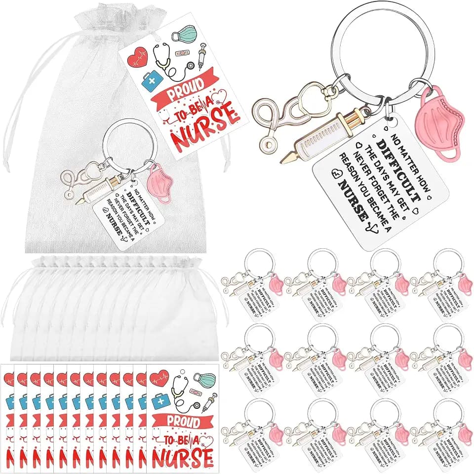 Schlüsselanhänger mit Aufschrift "Thank You", Geschenk für Krankenschwestern, Krankenschwestern, Krankenschwestern, Krankenschwestern, Geschenk, Schlüsselanhänger, Grußkarten und Taschen