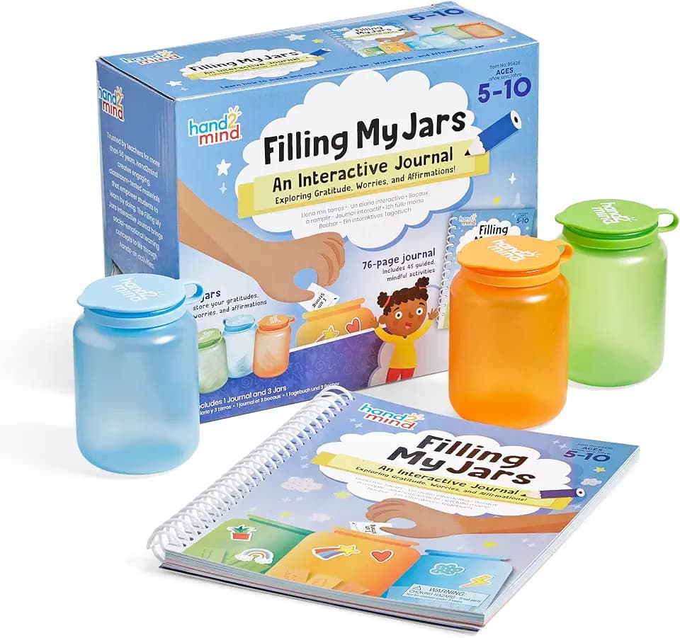hand2mind Filling My Jars Interactive Journal, Gratitude Journal, Ages 5+