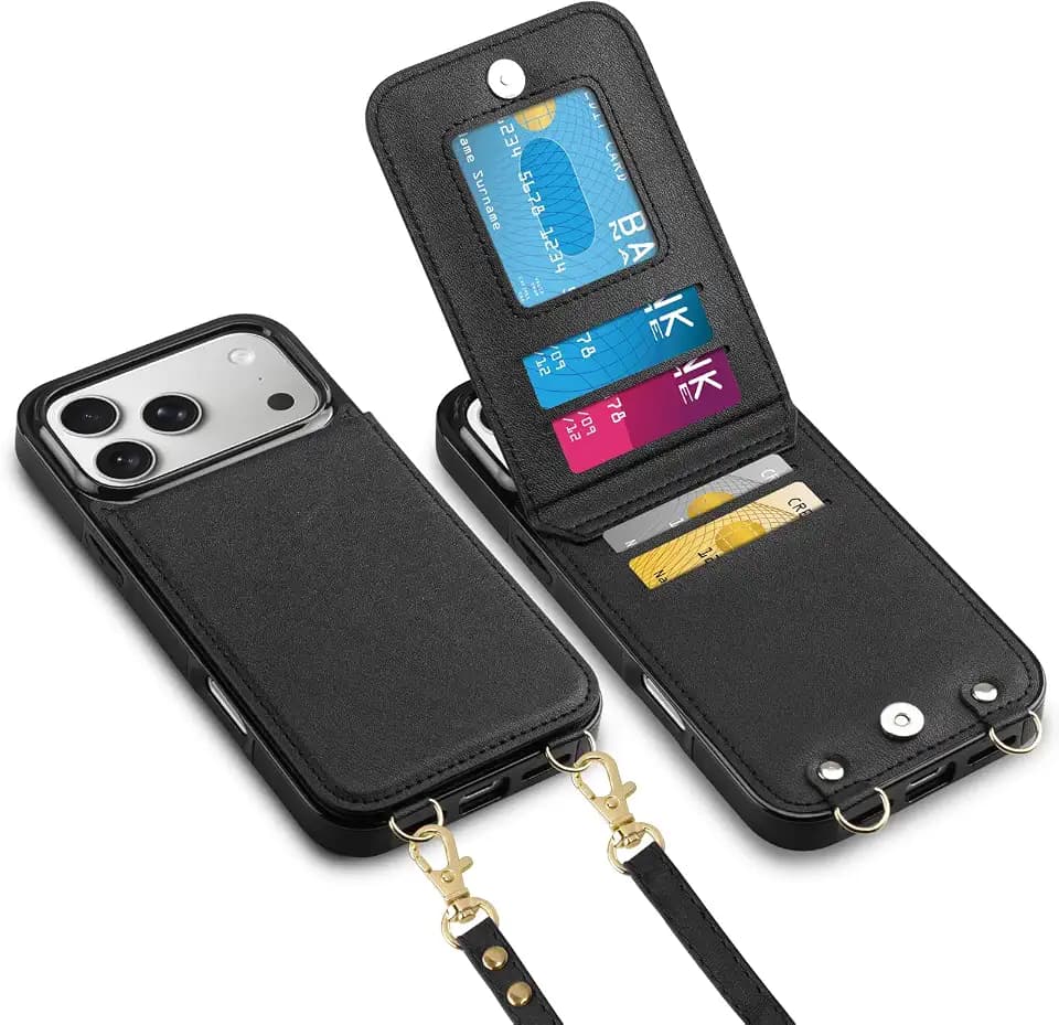 Vofolen for iPhone 18/17 Pro Wallet Case with Card Holder RFID Blocking