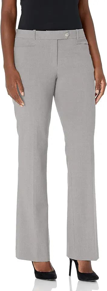 Calvin Klein Women's Classic Fit Straight Leg Lux Suit Pants