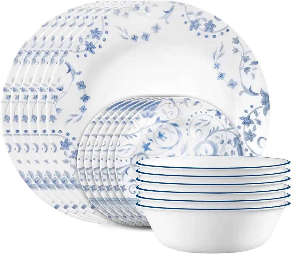 Corelle Darlington 18-Piece Dinnerware Set, Service for 6