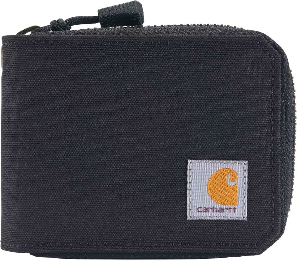 Carhartt Nylon Duck Zipper Wallet Black