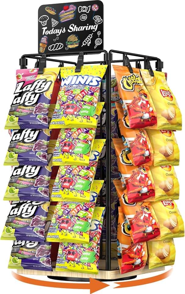 OFUSUY Chip Rack Display Stand, 5 Tiers 40 Clips Display Stand