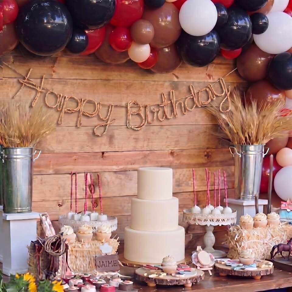 Frienda Western Birthday Banner Western Cowboy Rodeo Party Decorations