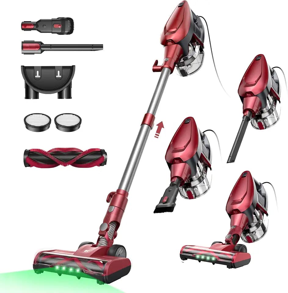 Vexilar C9 Stielstaubsauger mit Kabel, 70KPa Starke Saugkraft 650W