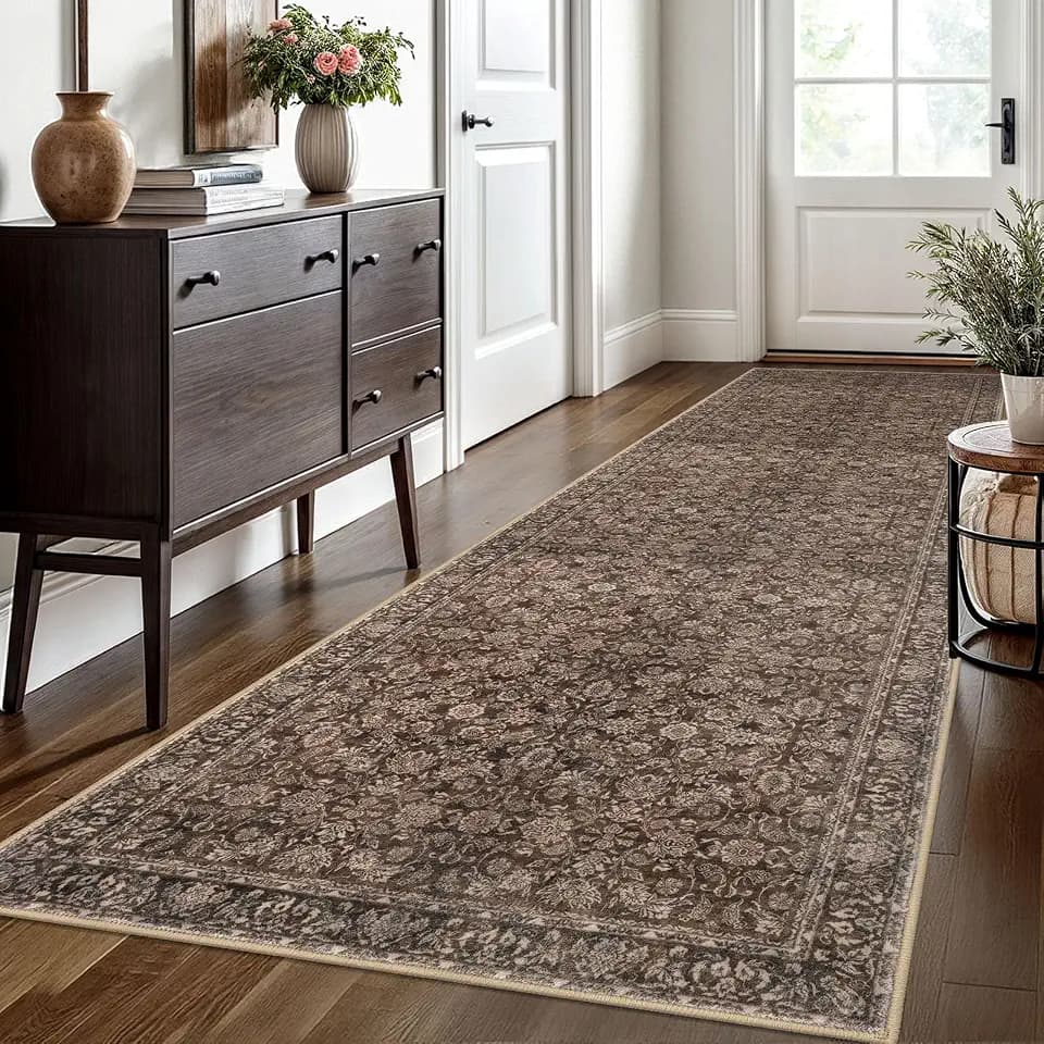 SIILOOM 3x10 Washable Runner Rug, Non Slip Soft Area Rug for Hallway Kitchen