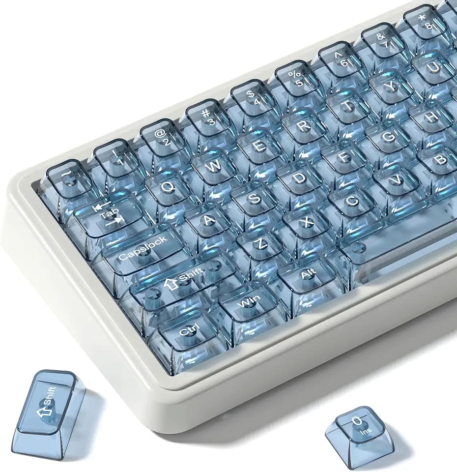dagaladoo Clear keycaps Set,Translucent Keyboard keycaps,Jelly Key caps