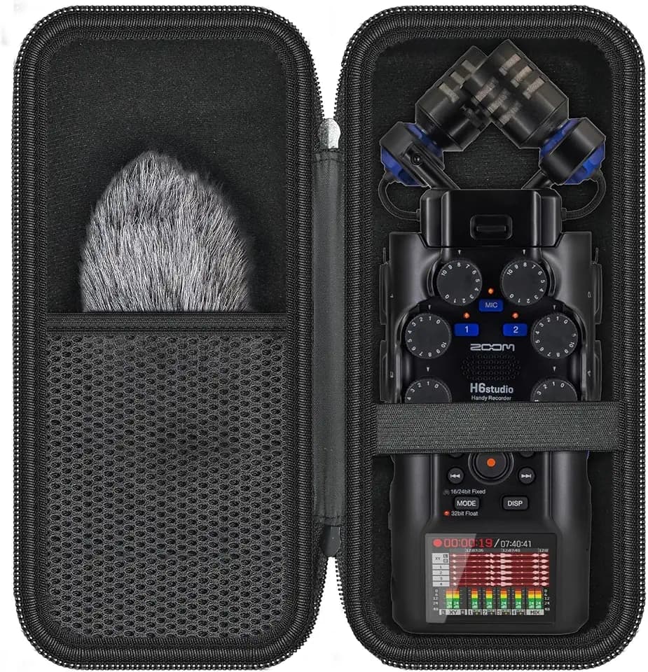 Case Compatible with Zoom H6studio Float Handy Recorder, Black(Case Only)