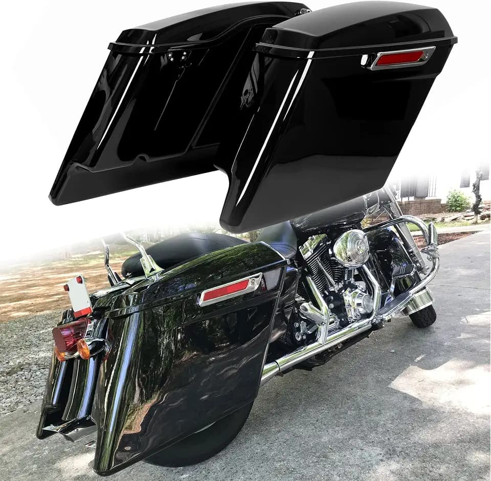 ECOTRIC 5'' Hard Saddle Bags Trunk Extended Compatible with Davidson Road