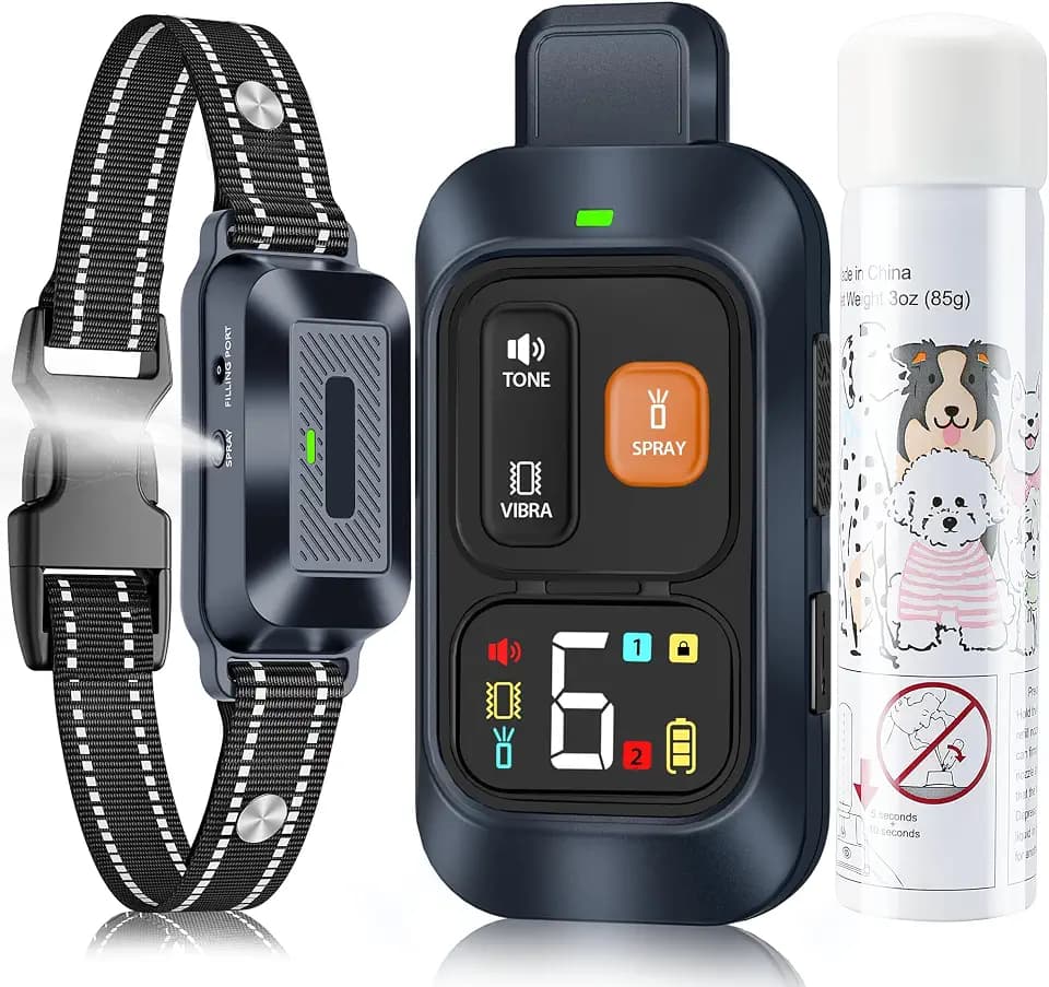 Citronella Bark Collar for Dog with Remote[1 Refill],4 Modes & 6 Adjustable
