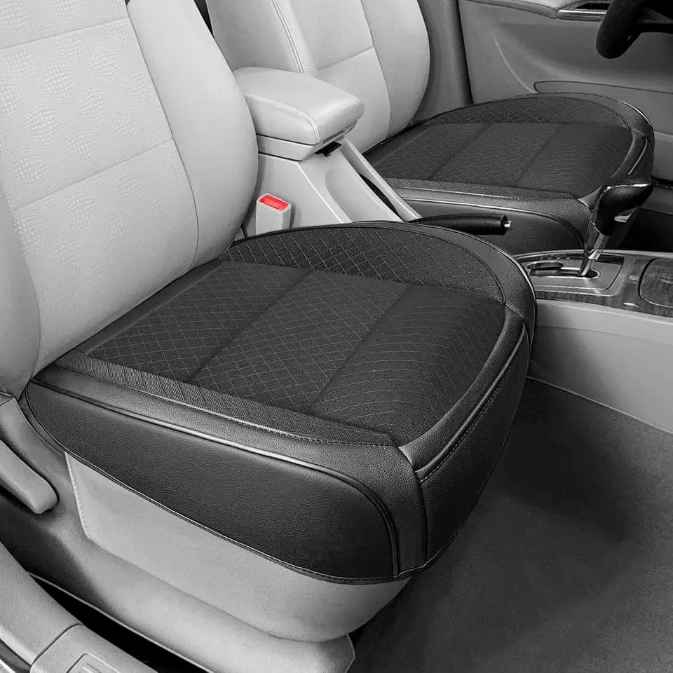 BEITK 2 Pack Black Ventilated Cooling Mesh Bottom Car Seat Covers