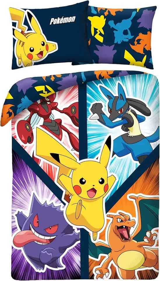 Pokémon Bettwäsche 135x200+80x80 – 100% Mikrofaser – Pikachu