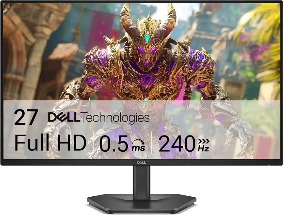 Dell 27 240Hz Gaming Monitor - SE2726HG - 27-inch FHD (1920x1080) Display, in-Plane Switching (IPS) Technology, AMD FreeSync Premium, TÜV 3-Star, 2X HDMI, DisplayPort 1.4, Tilt