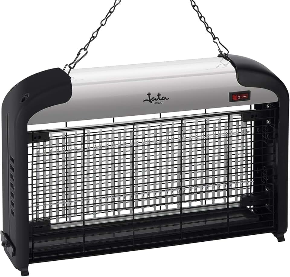 Jata Hogar MELI0620 Insektenentferner mit Fernbedienung, 28 UV-LED-Lampen als Lockstoff, ideal für den Einsatz im öffentlichen Innenbereich, Aktionsbereich: 50 m²