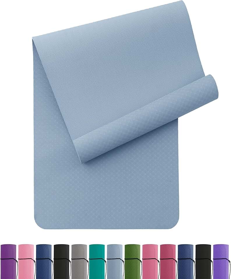 Narwhal Yoga Matte TPE Rutschfest Yogamatte 183 x 61 x 0,6 cm
