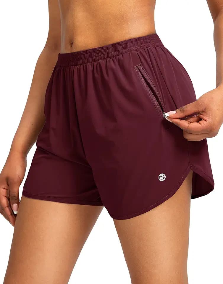 G Gradual 3" Women's Running Shorts 2 Zipper Pockets with Comfy Liner