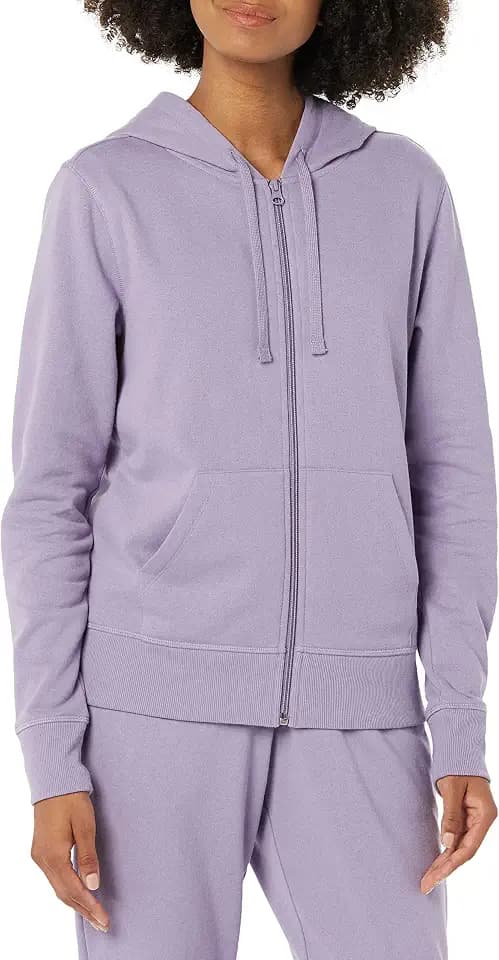 Amazon Essentials Damen Fleece-Hoodie mit durchgehendem Reißverschluss (in Übergröße erhältlich)