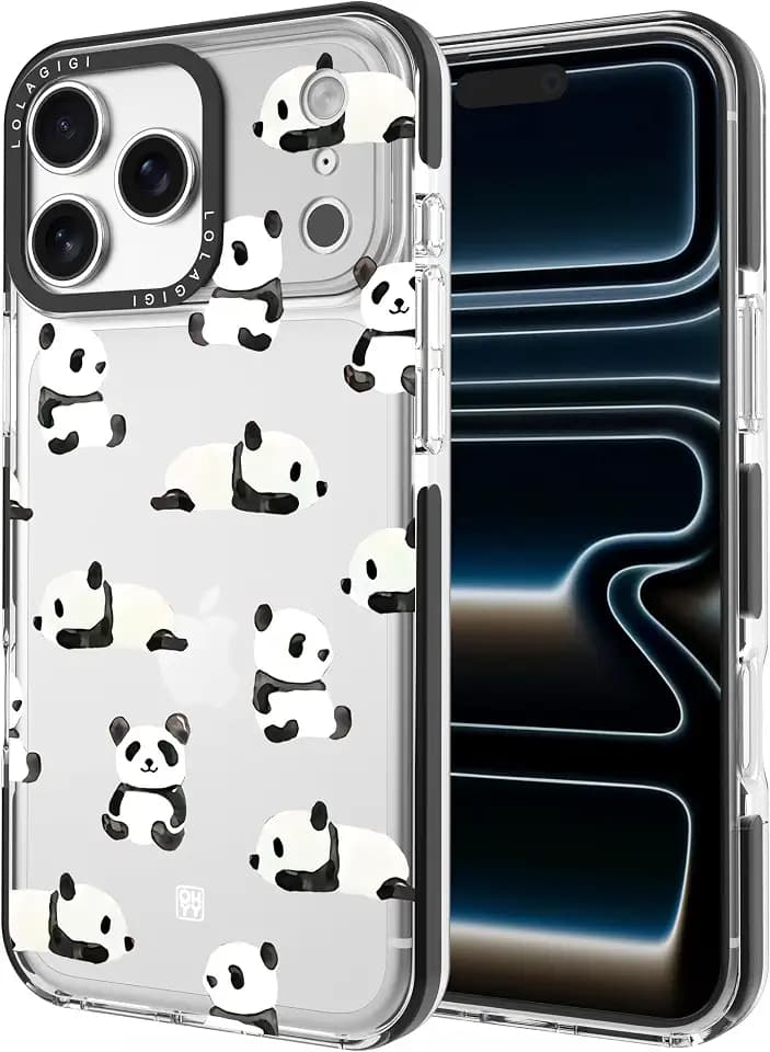 Case for iPhone 17 Pro Max Cute Clear Cute Panda Kawaii Print