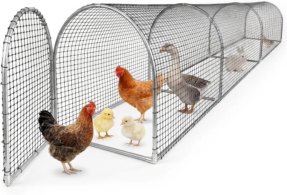 Chicken Run Tunnel Metal Chicken Pen Outdoor Poultry Cage