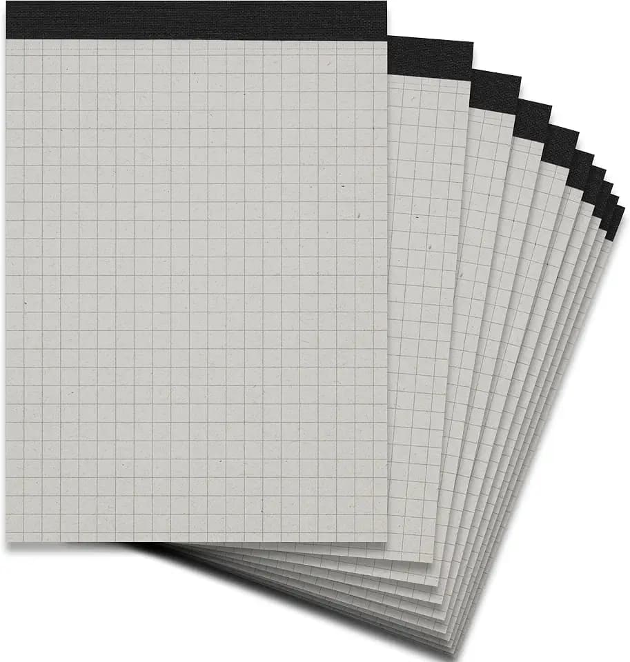 herlitz Notizblock ohne Deckblatt Recycling A6 kariert, 50 Blatt, 60 g/m², 10 Stück
