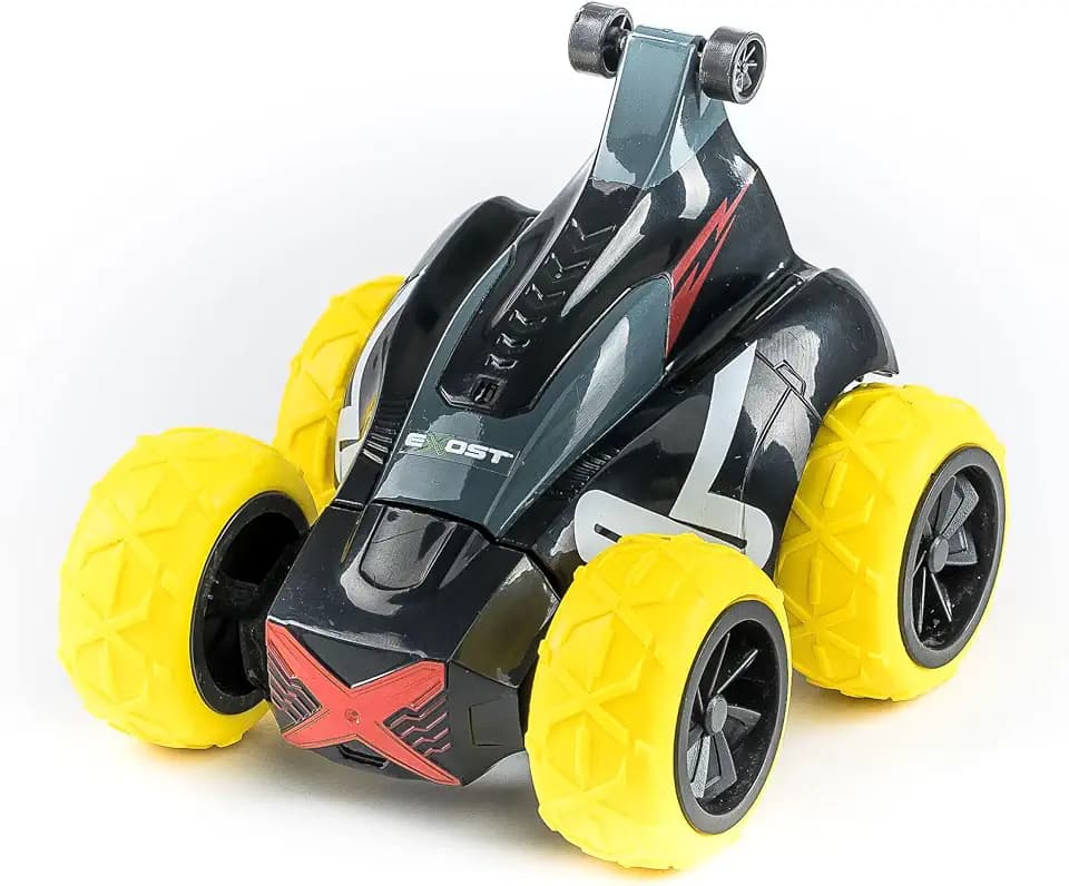 Exost RC 20202 Crazy XS by Silverlit, ferngesteuertes Auto, mega Stunts, rotierende Vorderachse, Cooles Design, Maßstab 1:34, bunt, ab 5 Jahren