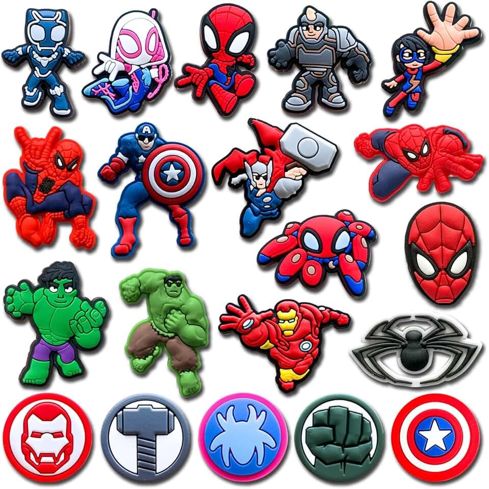 20Pcs Shoe Charms for Croc Clogs Sandals Decoration, Shoe Accessories Charms for Adults Party Favors