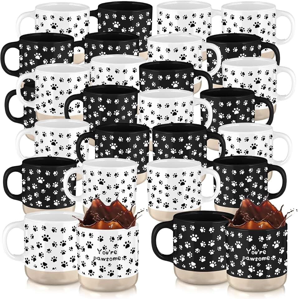 Meanplan 24 Pcs Vet Tech Appreciation Gift 13 oz You're Pawsome Coffee Mug