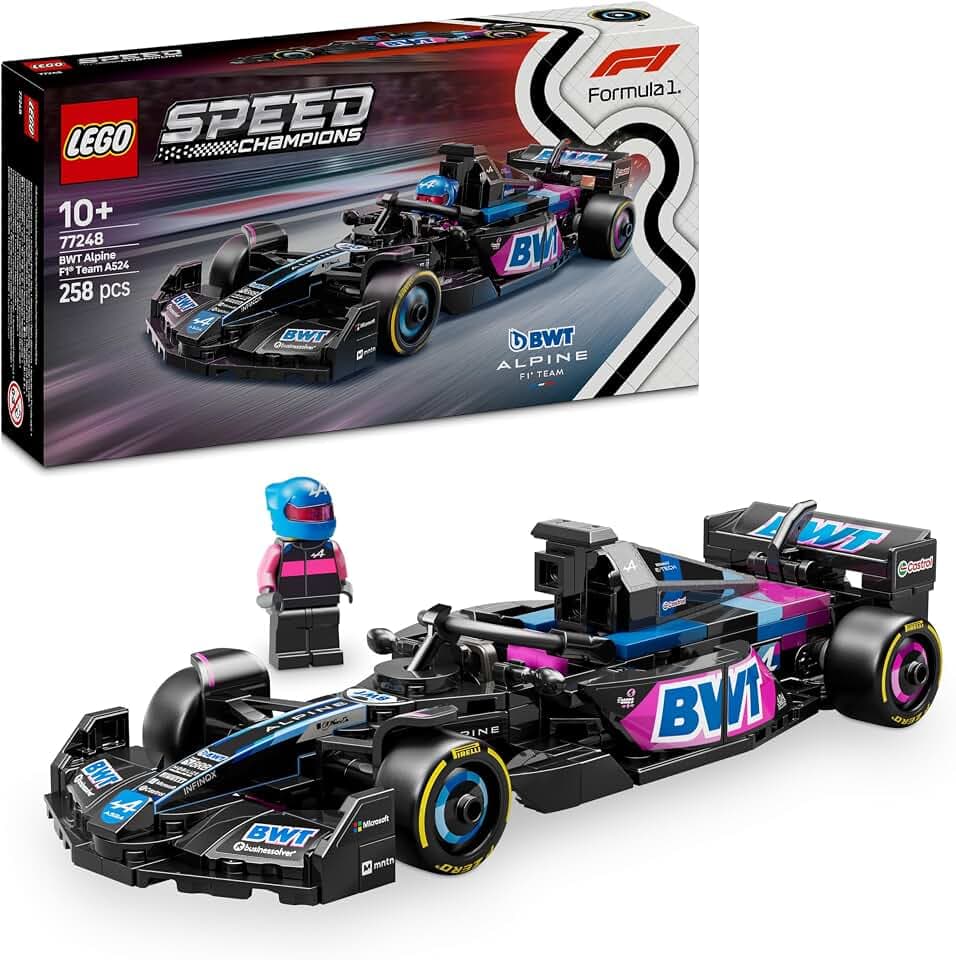 LEGO Speed Champions BWT Alpine F1 Team A524 Rennauto - Spielzeug mit Formel 1 Minifigur zum Sammeln - Geschenk für Jungen & Mädchen ab 10 Jahren und Erwachsene Motorsport Fans 77248