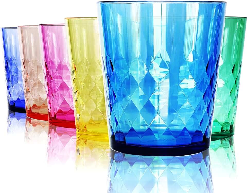SCANDINOVIA - 400 ml Unzerbrechliche Becher - Bunte Acryl-Trinkbecher, bruchsicher, wiederverwendbar, spülmaschinenfest, glatte Ränder, BPA-frei, für Innen & Außen, Kunststoff-Cocktailgläser - 6er-Set