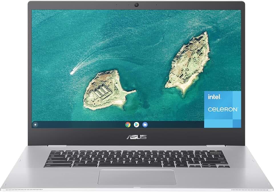 ASUS CX1500CNA-AS84F Chromebook CX1, 15.6" Full HD NanoEdge Display, Intel Celeron N3350 Processor, 64GB eMMC Storage, 8GB RAM, Chrome OS, Transparent Silver, CX1500CNA-AS84F