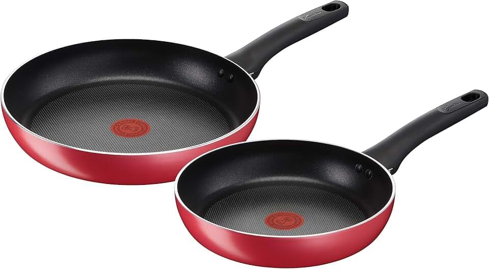 Lagostina Mediterrane Küche Antihaft-Pfannen-Set aus Aluminium Ø 24/28 cm, 2 Stück, Induktion, Gas und Ofen, Thermo-Signal-Kochanzeige, ergonomische Griffe aus Bakelit