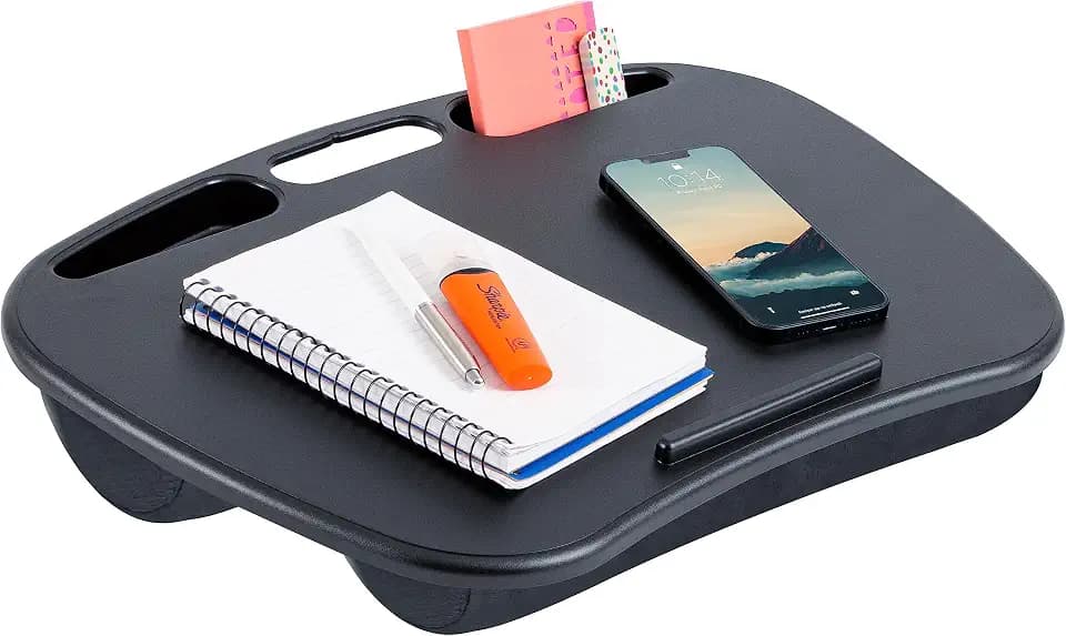 LAPGEAR MyDesk Lap Desk – Black, Fits 15.6” Laptops