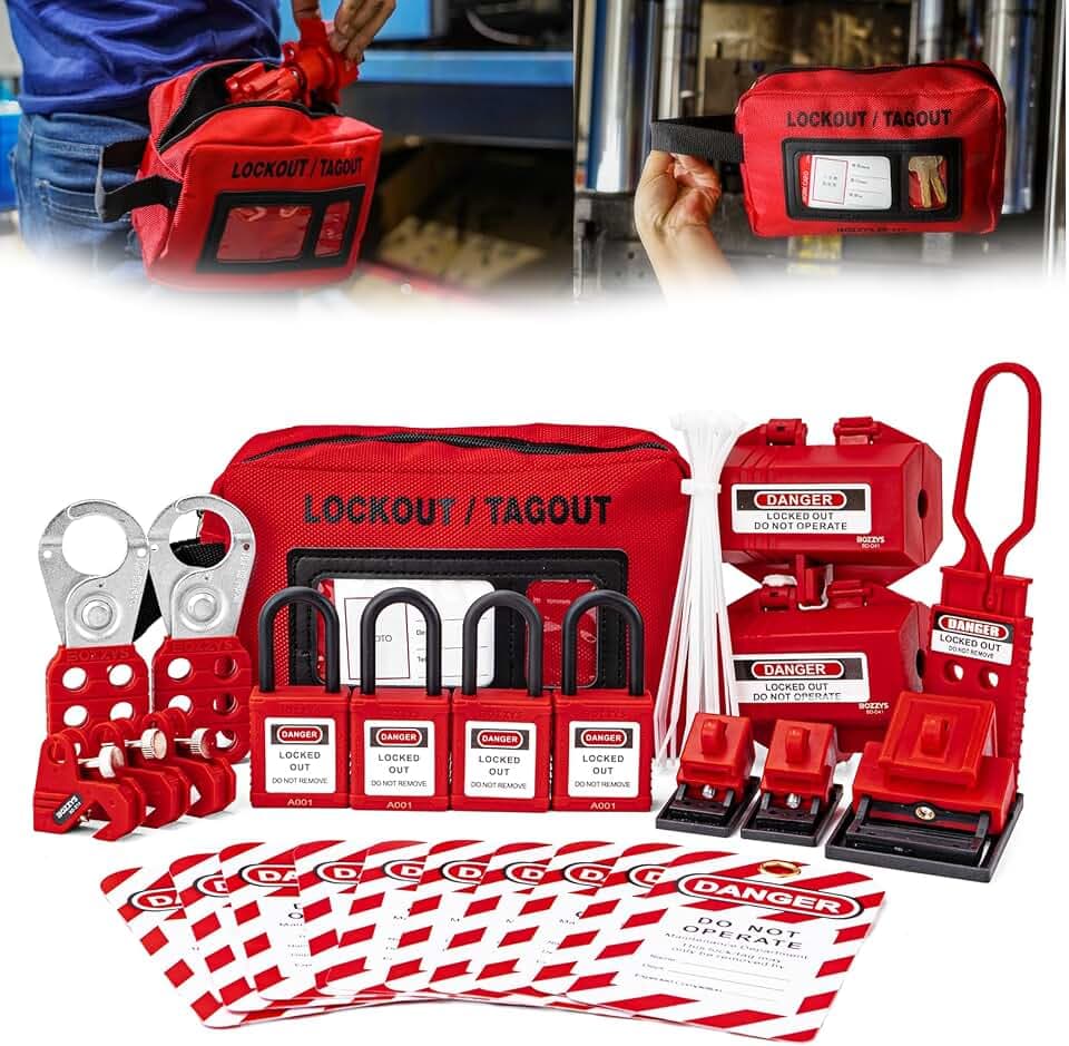 Lockout Tagout Kit,Loto Locks for Breaker and Plug Lock Out Tag Out Kits Electrical-OSHA Compliant(BD-ZTI KIT2-26PACK)