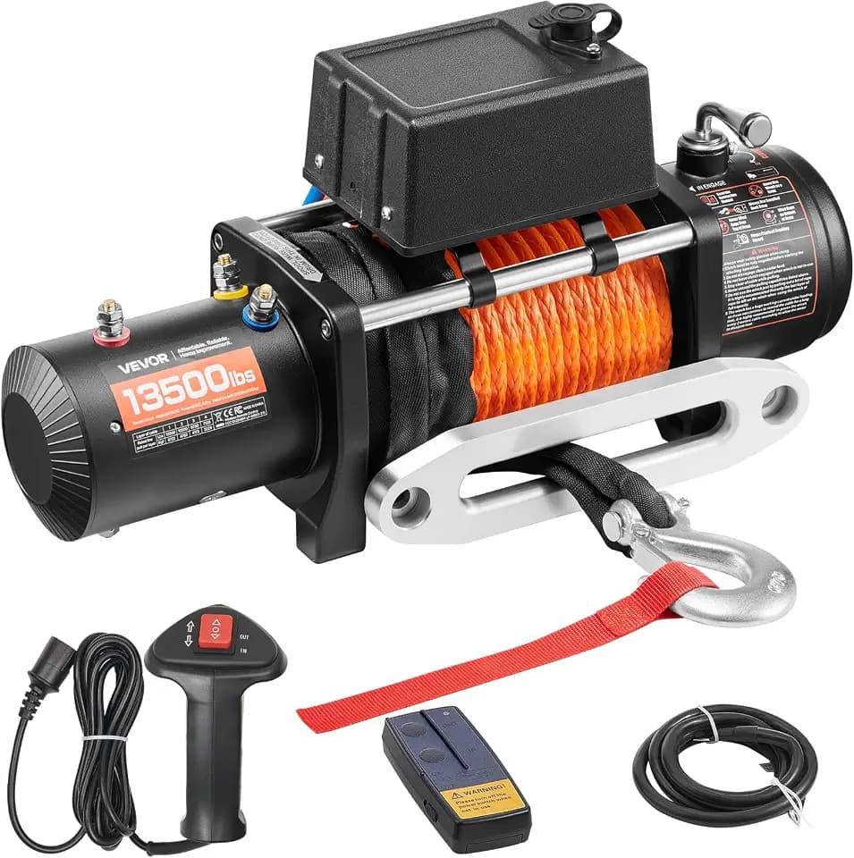 VEVOR Elektrische Seilwinde 6100kg Zugkraft 12V DC LKW-Winde Motorwinde
